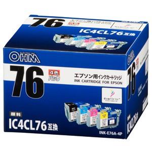 オーム電機 エプソン IC4CL76対応 互換インクカートリッジ 4色