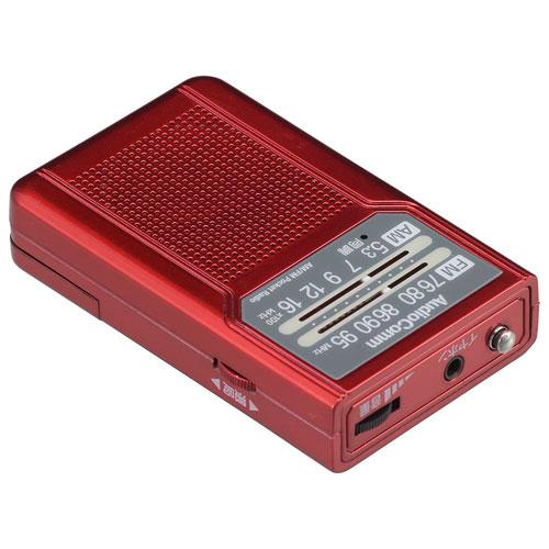 オーム電機 AudioComm AM/FMポケットラジオ 電池長持ちタイプ レッド RAD-P136N-R｜cocoatta｜02