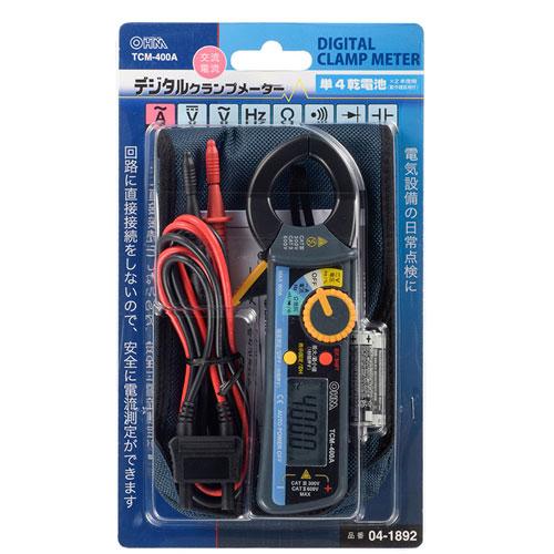 デジタルクランプメーターTCM-400A オーム電機 デジタルクランプメーター TCM-400A : cocoatta - 通販