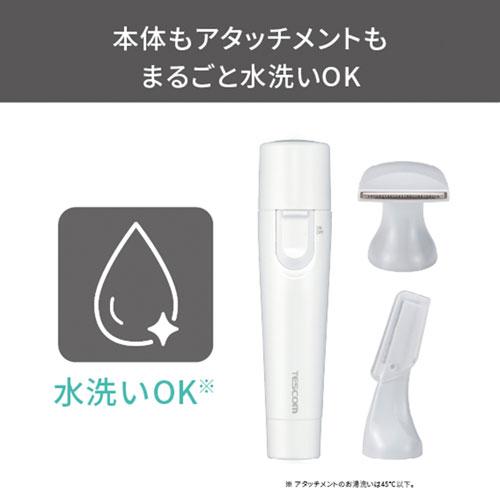 ボディ・フェイスケア TESCOM TC396(W) WHITE テスコム TESCOM フェイス＆ボディシェーバー ホワイト TK351B-W