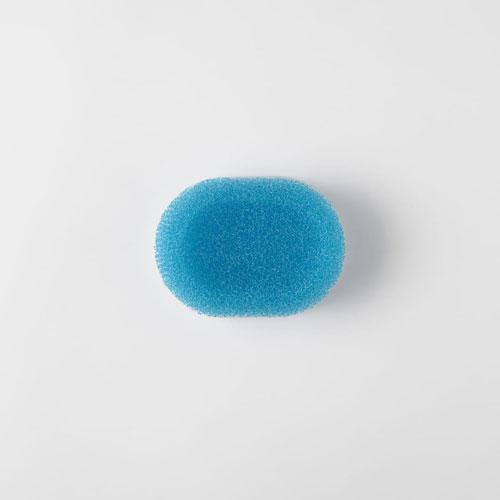 マーナ スポンジ石けん置き 皿つき ブルー W152B｜cocoatta｜02