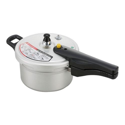 未使用【日本製】アルミ製圧力鍋 5.5L 蒸し器付き 北陸アルミニウム㈱社