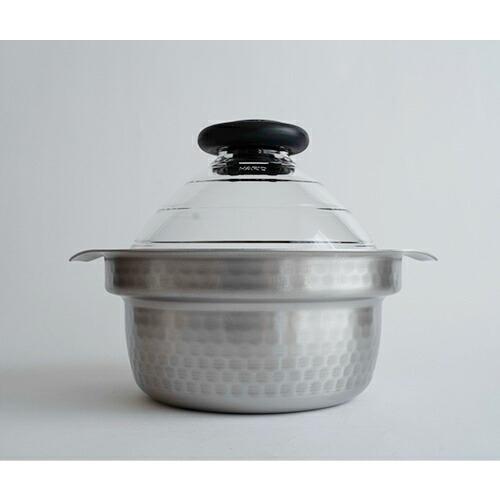 HARIO ハリオ フタがガラスの IH対応 ご飯釜 雪平 GIS-200 ごはん釜 IH