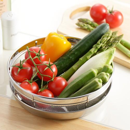 ヨシカワ 食道楽 盆ザル＆トレーセット 19cm SJ2018 : cocoatta - 通販