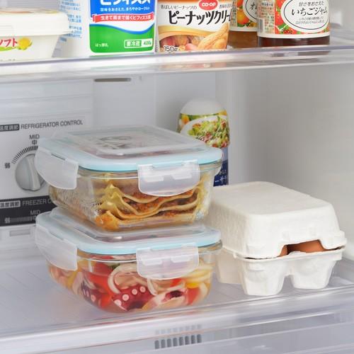 ヨシカワ グラスコンテナ4点ロック式ガラス容器 1050ml 大サイズ