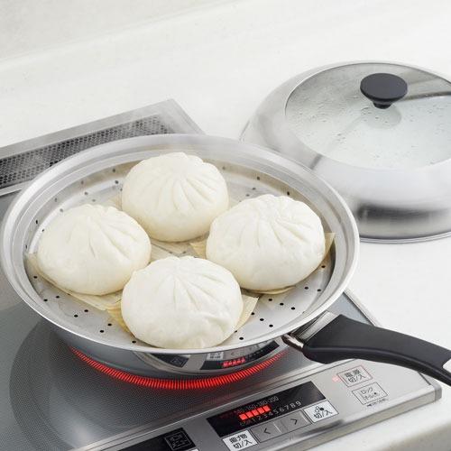 ヨシカワ 見える！フライパン用蒸し器 20~22cm用 YJ3211 蒸し器 蒸し