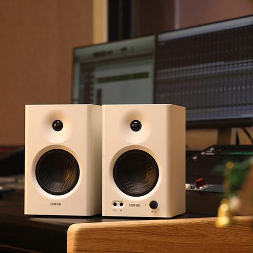 Edifier MR4 ホワイトスピーカー Edifier モニタースピーカー 42W/TRSバランス入力 ホワイト ED-MR4-WH