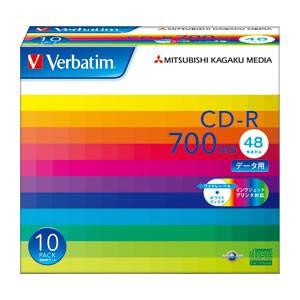 Verbatim バーベイタム データ用CD-R 48倍速対応 ホワイト 10枚 SR80SP10V1｜cocoatta