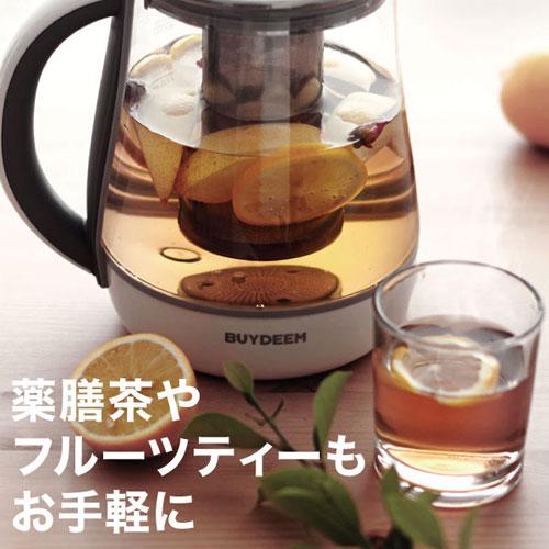 BUYDEEM バイディーム 薬膳マルチポット 1.5L 薬膳 健康茶 煮出し 電気ポット ガラス 漢方 ブレンド茶 調理家電 おかゆ ポット 湯煎 煮込み｜cocoatta｜13