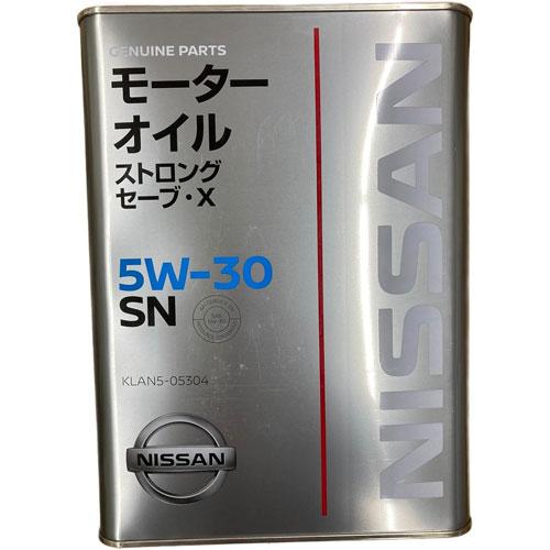 日産 純正エンジンオイル ストロングセーブ・X SN 5W-30 4L KLAN5