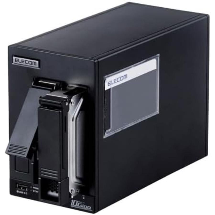 ELECOM エレコム デスクトップ2ベイ WSIoT2022forStorage Standard搭載NAS NSB-72D02TS22 (2TB)(ネットワーク接続型ストレージ )ブラック_3