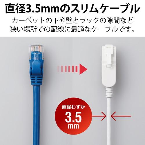 エレコム LD-GPATSW/WH100 ホワイト [LANケーブル CAT6A 準拠 10m スリム スイングコネクタ 高速 10Gbps ストレート 爪折れ防止 ホワイト ]｜cocoawebmarket｜05