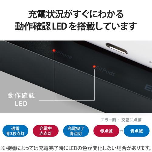 エレコム W-MS06BK  [ワイヤレス充電器 7.5W+5W マグネット式 スタンド アップルウォッチ充電器はめ込み可 同時充電可 ブラック ]｜cocoawebmarket｜06