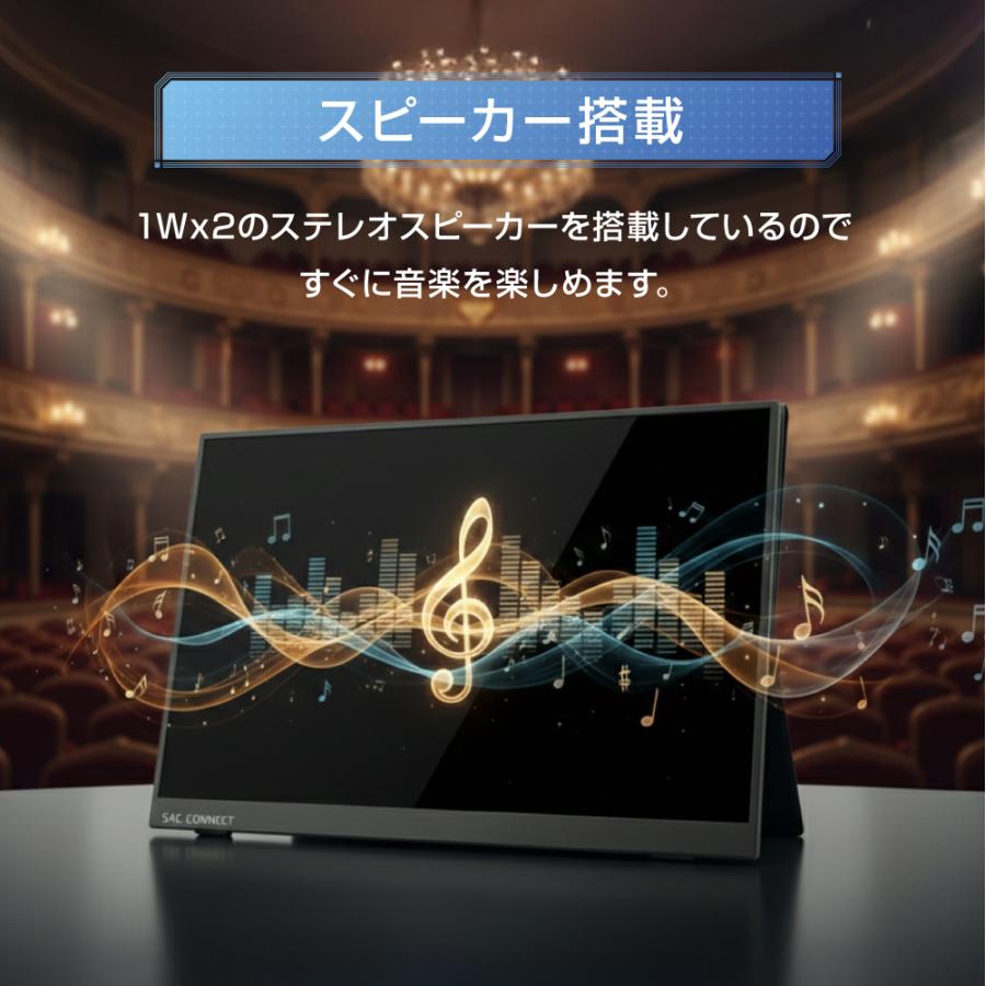 モバイルモニター SAC SAC CONNECT ポータブル LCD モニター SPMWUXGA160 ( 16型 WUXGA