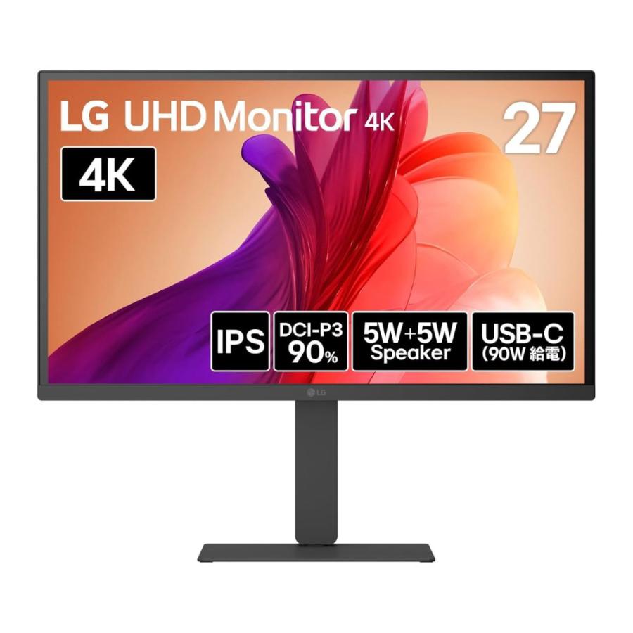 美品 LG 4K 27インチ IPS ノングレア HDR10対応 スタンド無し LGエレクトロニクス LG Electronics 液晶ディスプレイ 27U730A-B ( 27