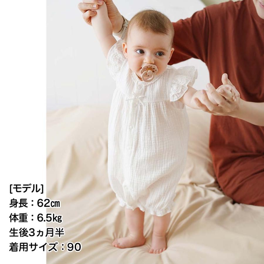 cocobaby ロンパース 80 70 60 半袖 夏 セレモニードレス 新生児 前