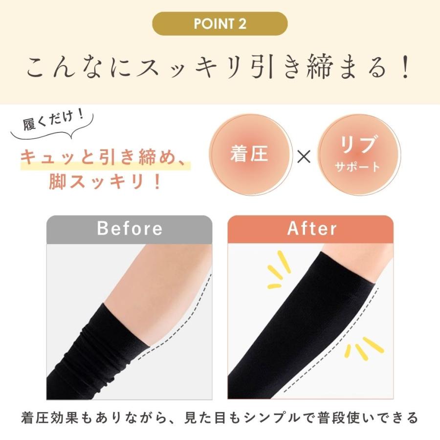 着圧 ハイソックス 看護師 白 ブラック レディース ナース 妊婦 足のむくみ ソックス ひざ下 綿混 美脚 消臭 女性用 抗菌 高校生 中学生 | ブランド登録なし | 08