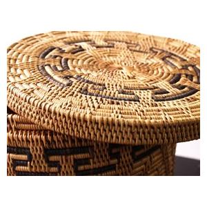 アタ 蓋付きバスケット(S) アジアン雑貨 バリ おしゃれ かご リゾート