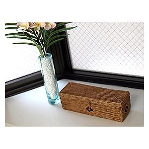 アタ製インセンスBOX3 アジアン雑貨 バリ かご 蓋付き カトラリー