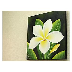 バリ絵画 プルメリア14(40×40cm) バリ雑貨 アート ハワイアン インテリア 玄関 おしゃれ 花 壁掛け 飾り フレーム パネル ココバリ |  | 04
