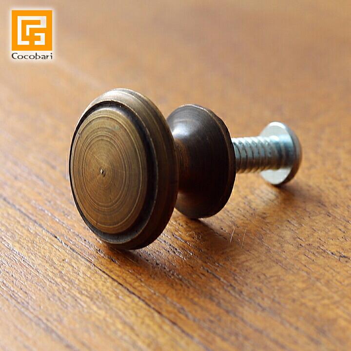 真鍮の取っ手(つまみ) ネジ(3サイズ)・ワッシャー・六角ナット付き