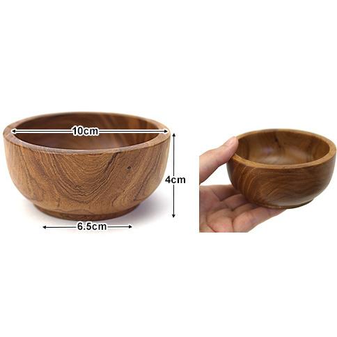 ボウル(チーク)ナチュラル(S) アジアン雑貨 バリ インテリア 木製 小物