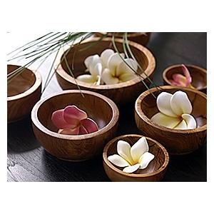 ボウル(チーク)ナチュラル(S) アジアン雑貨 バリ インテリア 木製 小物