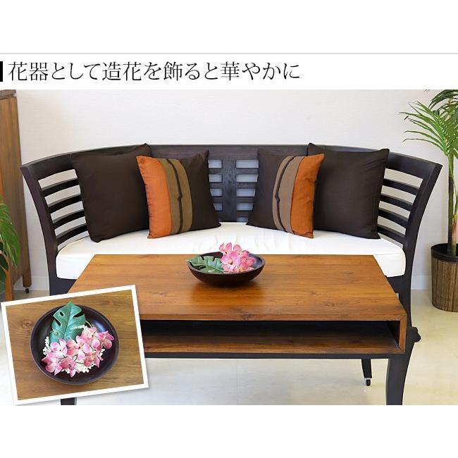 ボウル(チーク)ダークブラウン(25cm) アジアン雑貨 バリ インテリア