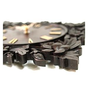 木製レリーフ時計 プルメリア(スペシャル)(28cm)  アジアン雑貨 バリ 掛け時計 壁掛け オシャレ ハワイアン インテリア 花柄 木彫り 開店 新築 結婚 祝い |  | 01