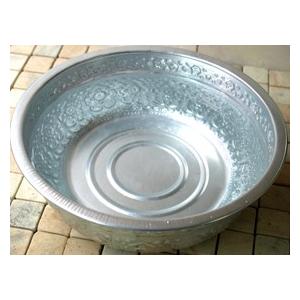 フットバスボウル(アルミ)オリエンタル(Mサイズ)  おしゃれ 足浴 足湯 桶 タライ 軽い バリ アジアン スパボウル |  | 03