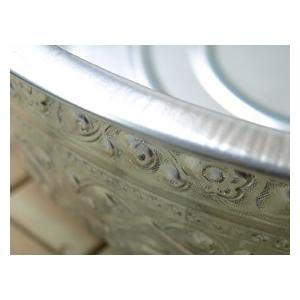 フットバスボウル(アルミ)オリエンタル(Mサイズ)  おしゃれ 足浴 足湯 桶 タライ 軽い バリ アジアン スパボウル |  | 04