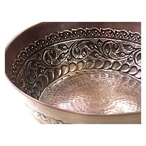 フットバス ボウル(ブラス)アラベスク(コッパー) おしゃれ スパボウル