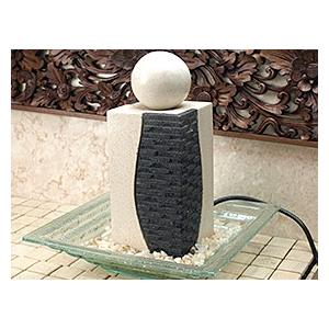 石柱の噴水(6点セット) TERRAZZO GRAY & WHITE　インテリア 室内 卓上 循環 玄関 オブジェ 小さい ミニ おしゃれ バリ風 バリ島 |  | 01