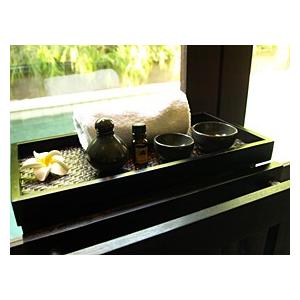トレイ(チーク＆バンブー)40×20×3cm アジアン バリ 木製 アメニティ