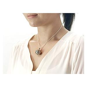 ガムランボール JAWAN(M) FEATHER OF THE ANGEL(天使の羽) シルバークロス付き  ジャワン バリ雑貨 バリ島 ネックレス キーホルダー 鈴 メール便対応可の画像