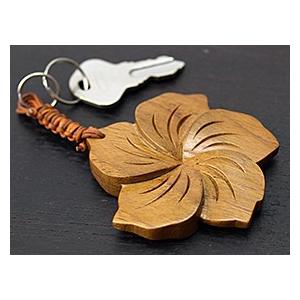 木製キーホルダー ハイビスカス   大人 かわいい おしゃれ 鍵 ホテル ルーム 南国 沖縄 ハワイアン雑貨 メール便対応可 |  | 05