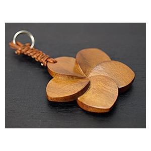 木製キーホルダー ミニフランジパニ(リアル)   ホテル キーホルダー おしゃれ 大人 かわいい 鍵 プルメリア ハワイアン バリ雑貨  メール便対応可 |  | 02