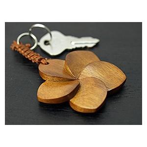 木製キーホルダー ミニフランジパニ(リアル)   ホテル キーホルダー おしゃれ 大人 かわいい 鍵 プルメリア ハワイアン バリ雑貨  メール便対応可 |  | 05