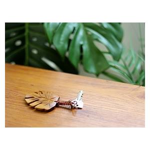 木製キーホルダー モンステラ  おしゃれ 大人 かわいい 鍵 ホテル キーホルダー  ハワイアン バリ雑貨  メール便対応可 |  | 07