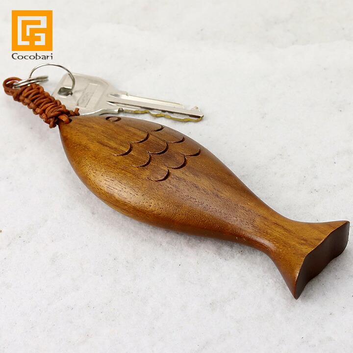 木製キーホルダー　魚(Mサイズ)  ハワイアン雑貨 魚 ハワイ ホテル キーホルダー ルームキー ルームキーホルダー  メール便対応可 | 