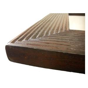 バリ アンティークミラー1 (50×40cm) 鏡 壁掛け アジアン雑貨 木製