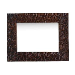 バリ アンティークミラー6 (50×40cm) 鏡 壁掛け 玄関 トイレ 洗面所