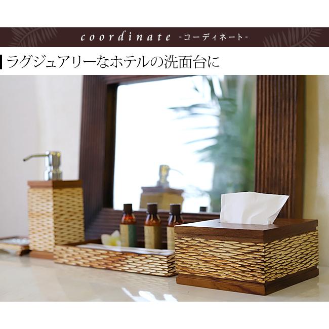 Natural Asian Series Half size Tissue case (ハーフサイズティッシュケース)ナチュラルホワイト  アジアン雑貨 バリ 木製 ハーフサイズ ナチュラルモダン｜cocobari｜04