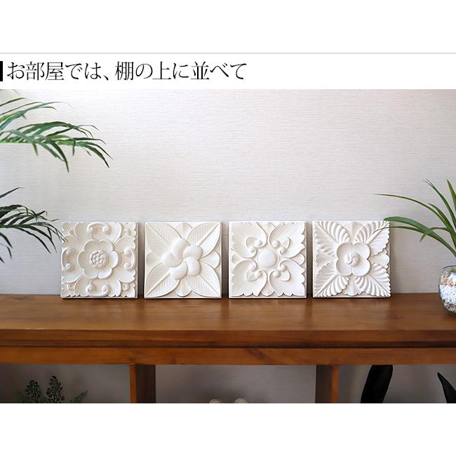 ストーンレリーフM (20cm×20cm) バリ風 エクステリア タイル 壁