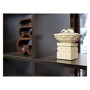 フランジパニの器セット(ストーン、プルメリア リアル付き ) アジアン