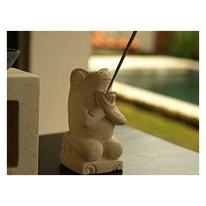 カエルの石像(プルメリア)(SS) 置物 オブジェ 石 玄関 縁起物 おしゃれ