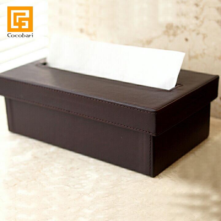 ペーパータオルケース(フェイクレザー) スポンジ2.5cm付き   おしゃれ 合皮 ペーパータオルホルダー バリ雑貨 バリ風 インテリア | 