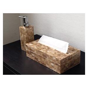 ペーパータオルケース(シェル) スポンジ2.5cm付き(3色展開)   おしゃれ リゾート ペーパータオルホルダー バリ雑貨 バリ風 インテリア |  | 08