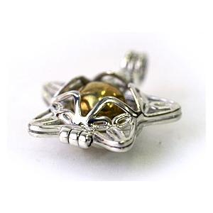 ガムランボール UNIQUE STAR(星) シルバークロス付き バリ島