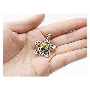 ガムランボール UNIQUE STAR(星) シルバークロス付き バリ島